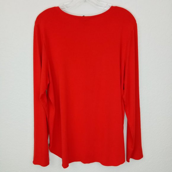 Eileen Fisher Coral viscose Crew Neck Basic Top XL - Picture 5 of 8